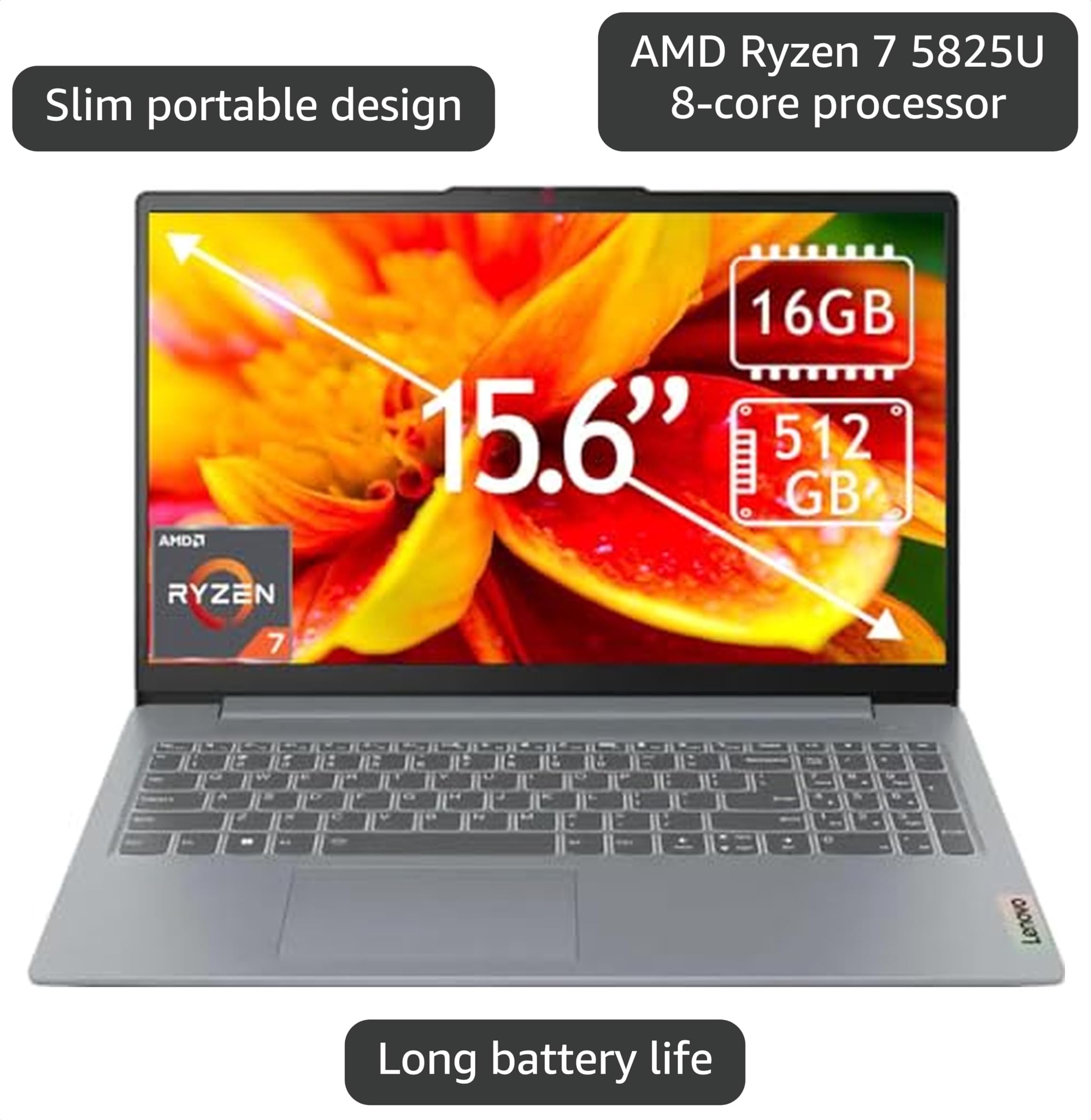 Amazon.com: Lenovo IdeaPad Slim 3 15.6